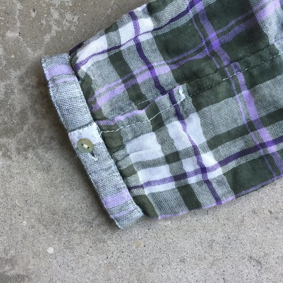 Aeropostale Plaid Cotton Gauze Top NWT - Picture 5 of 10